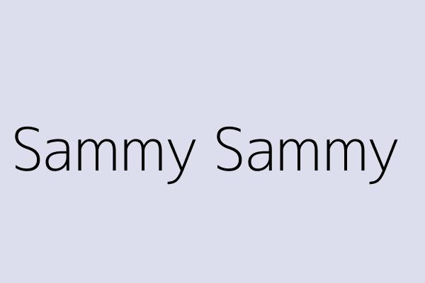 Sammy Sammy 